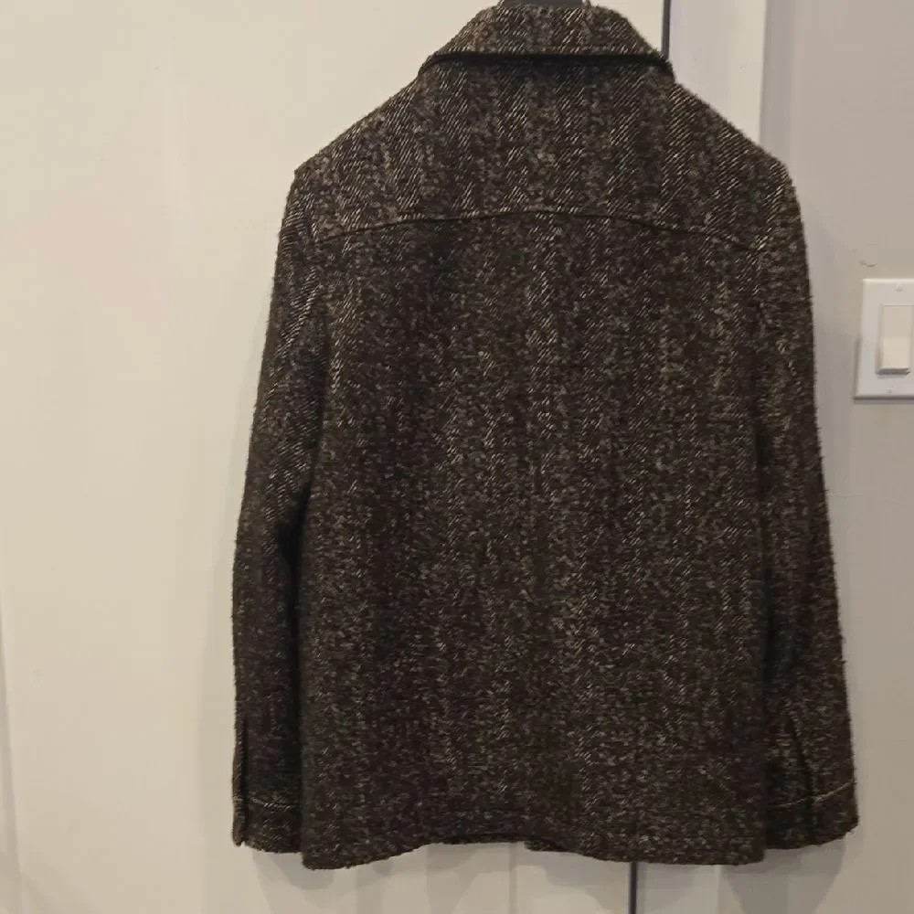 Express Men's Brown Tweed Military Jacket
